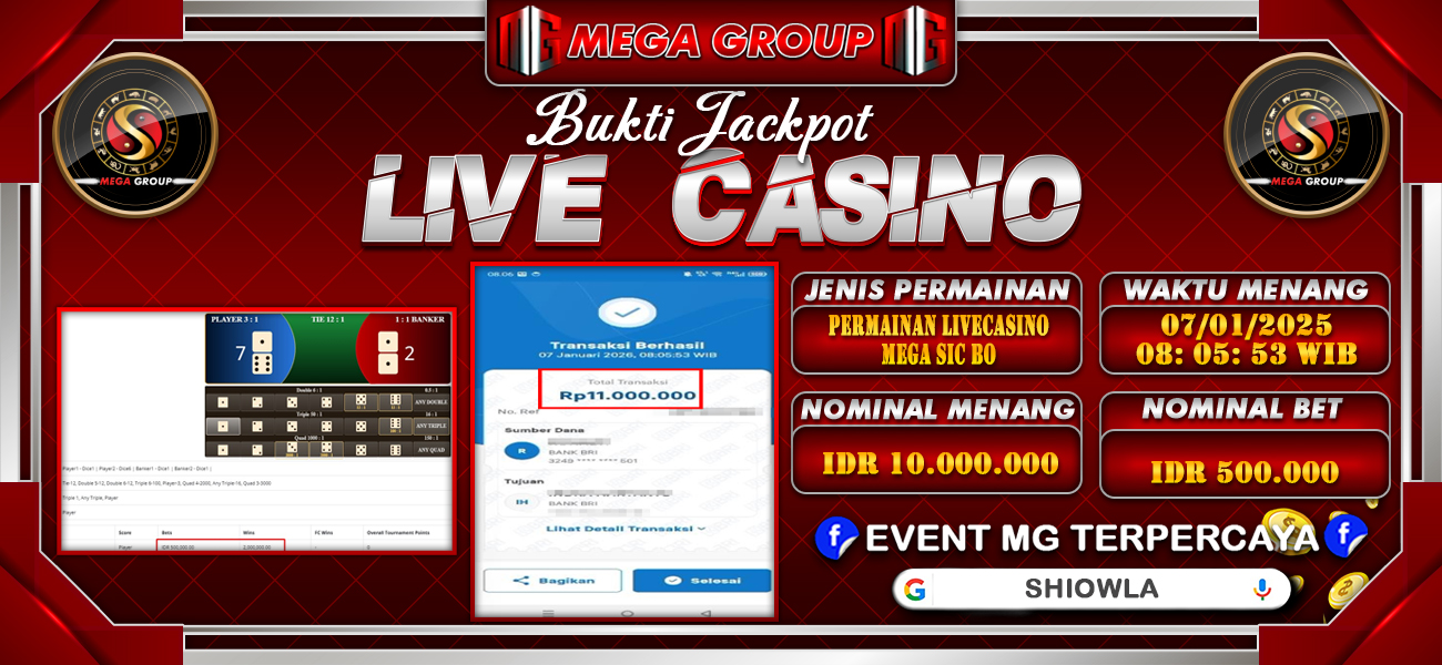 Bukti JP situs Shiowla hari Rabu, 07 Januari 2026